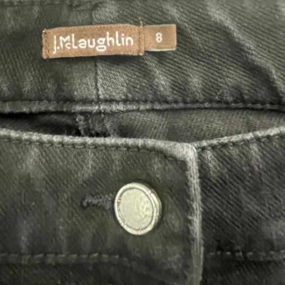 J. McLaughlin Black Jeans Size 8 Straight Fit Minimalist Preppy Coastal Classic - Picture 3 of 5